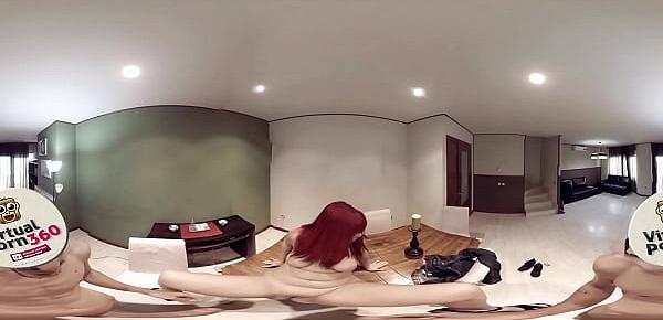  VR Porn Redhead May fucked on the table | Virtual Porn 360
